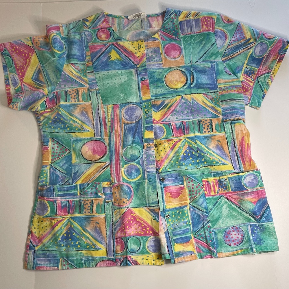 Landau Fun Colorful Scrub, XL